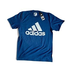 🆕 Adidas Men’s Navy Blue The Go To Tee with White Front Logo. Size Large.